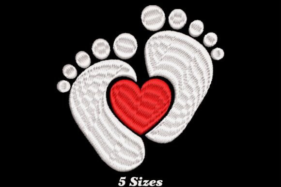 Baby Footprint with Heart Shape