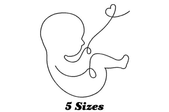 Baby Umbilical Cord Embroidery Design