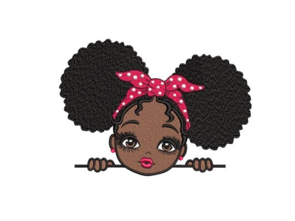 Black Girl Embroidery Design