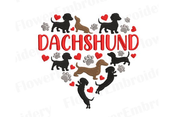 Daschund Dog Heart