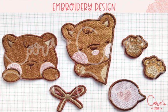 Hoza Patch Set: Sweet Baby Bear Embroidery