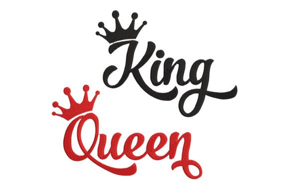 King Queen: A Playful Embroidery Design for Small Business Branding