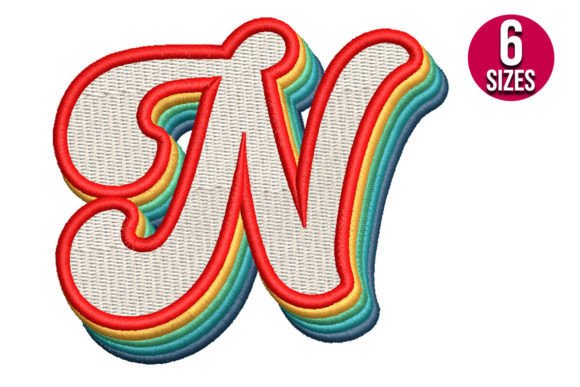 Retro Alphabet Letter N