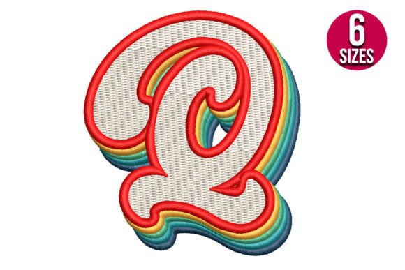 Retro Alphabet Letter Q