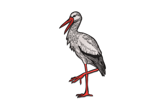 Stork Bird Applique