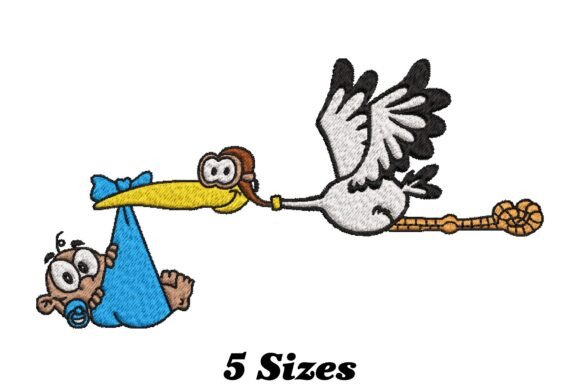 Stork Bird with Baby